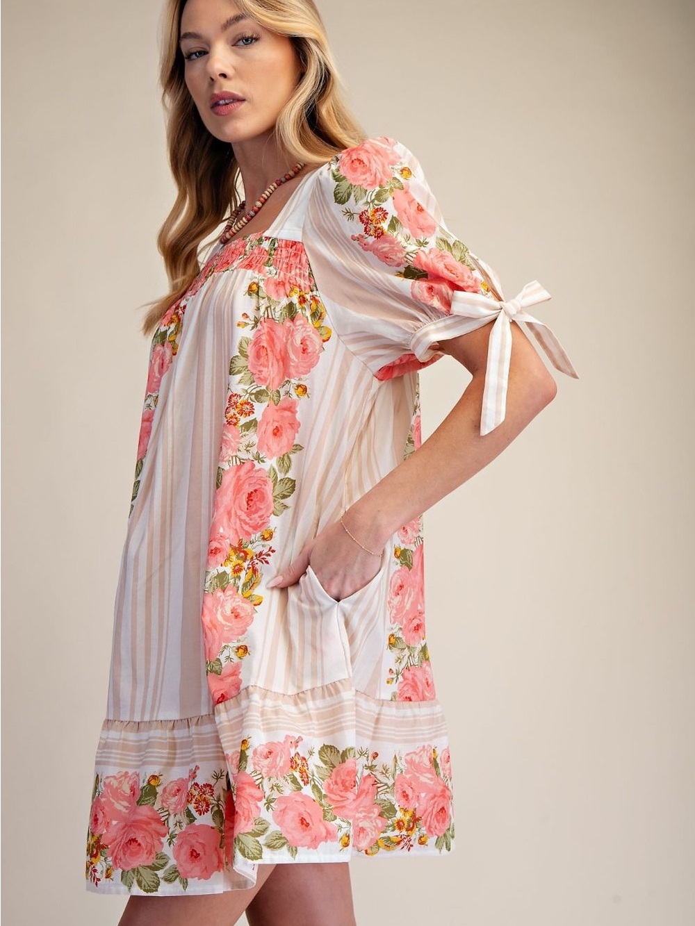Apres Sprirz in Orangina midi pocket dress by easel